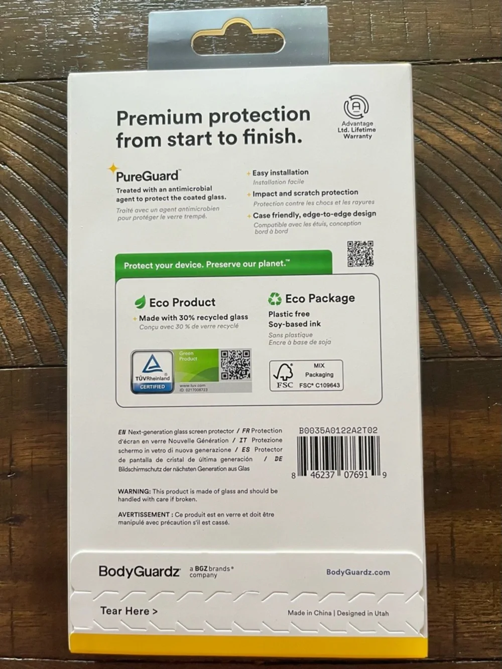 Body Guardz Pure 3 Next-Gen Tempered Glass Screen Protector